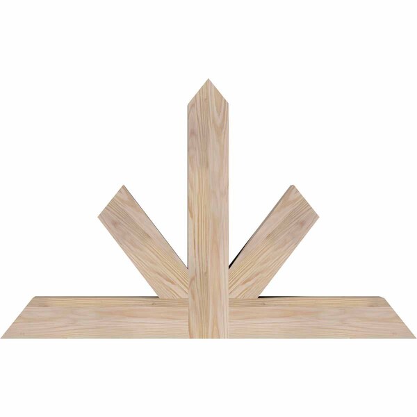 Ekena Millwork Saratoga Smooth Timber Gable Bracket, Douglas Fir, 36"W x 23"H x 3 1/2"D x 3 1/2"F, 15/12 Pitch GBW036X23X0404SAR00SDF - main